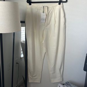 NWT Zara cream ankle trouser